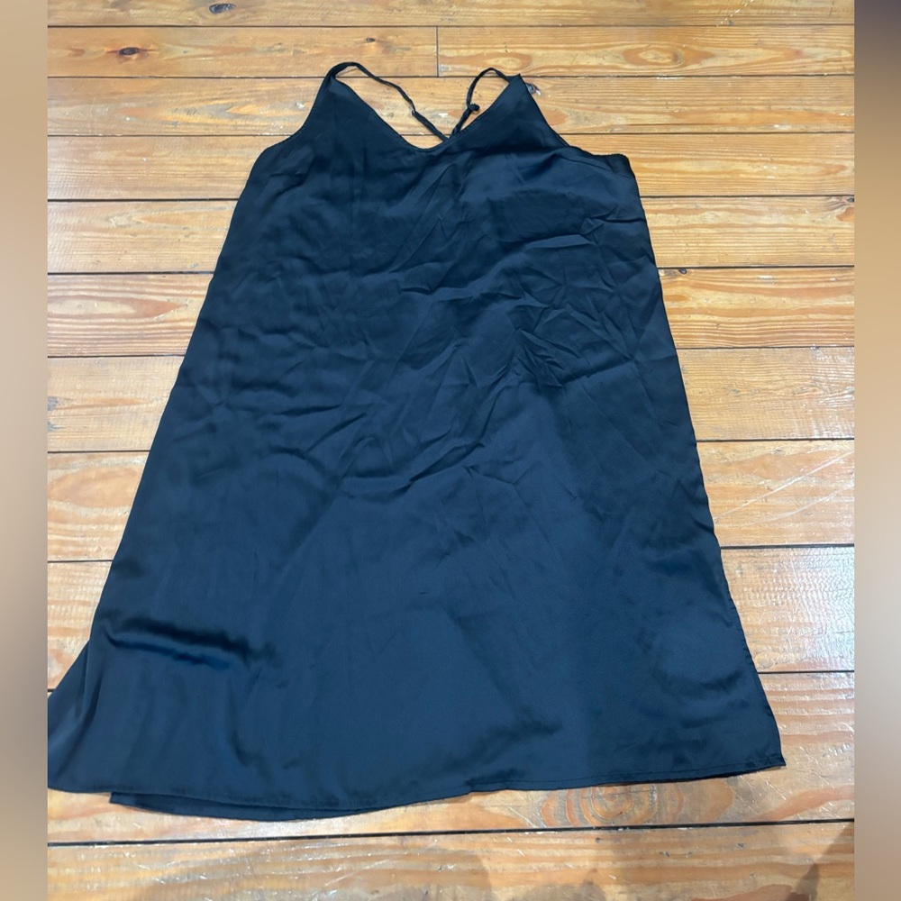 (511)+BLACK SLIP DRESS+